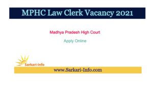 MPHC Law Clerk Vacancy 2021