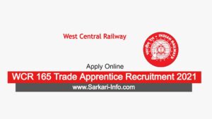 WCR Trade Apprentice Recruitment 2021