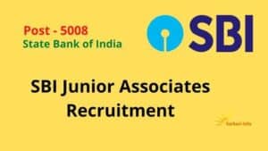 SBI Junior Associates Vacancy