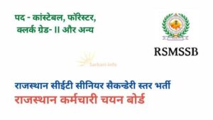  CET Rajasthan Online Form