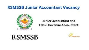 RSMSSB Junior Accountant Vacancy 