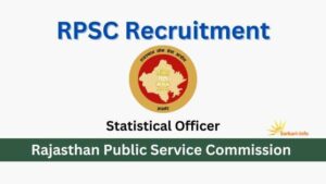 RPSC Statistical Officer Vacancy