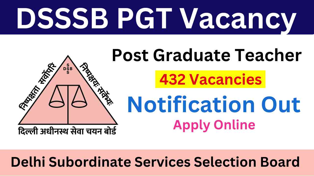 DSSSB PGT Vacancy