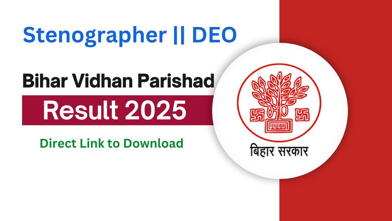 Bihar Vidhan Parishad DEO Stenographer