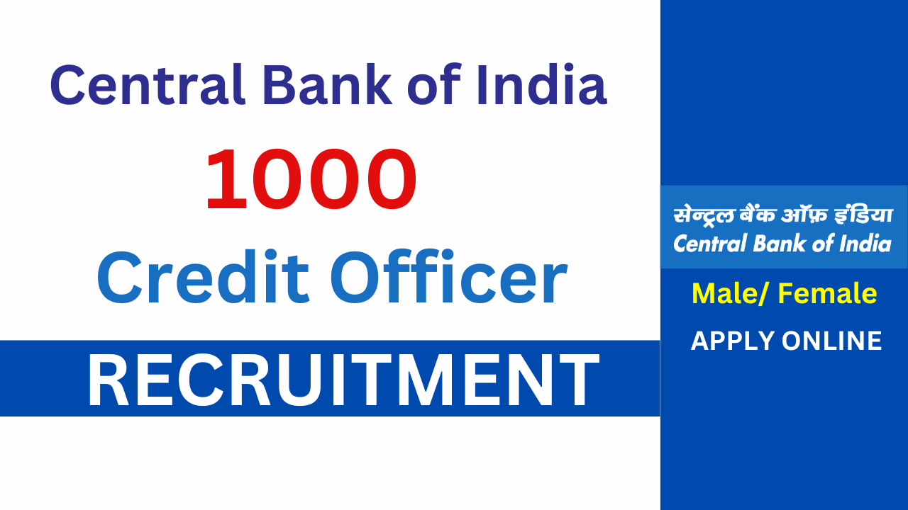 Central Bank of India Credit Officer Vacancy