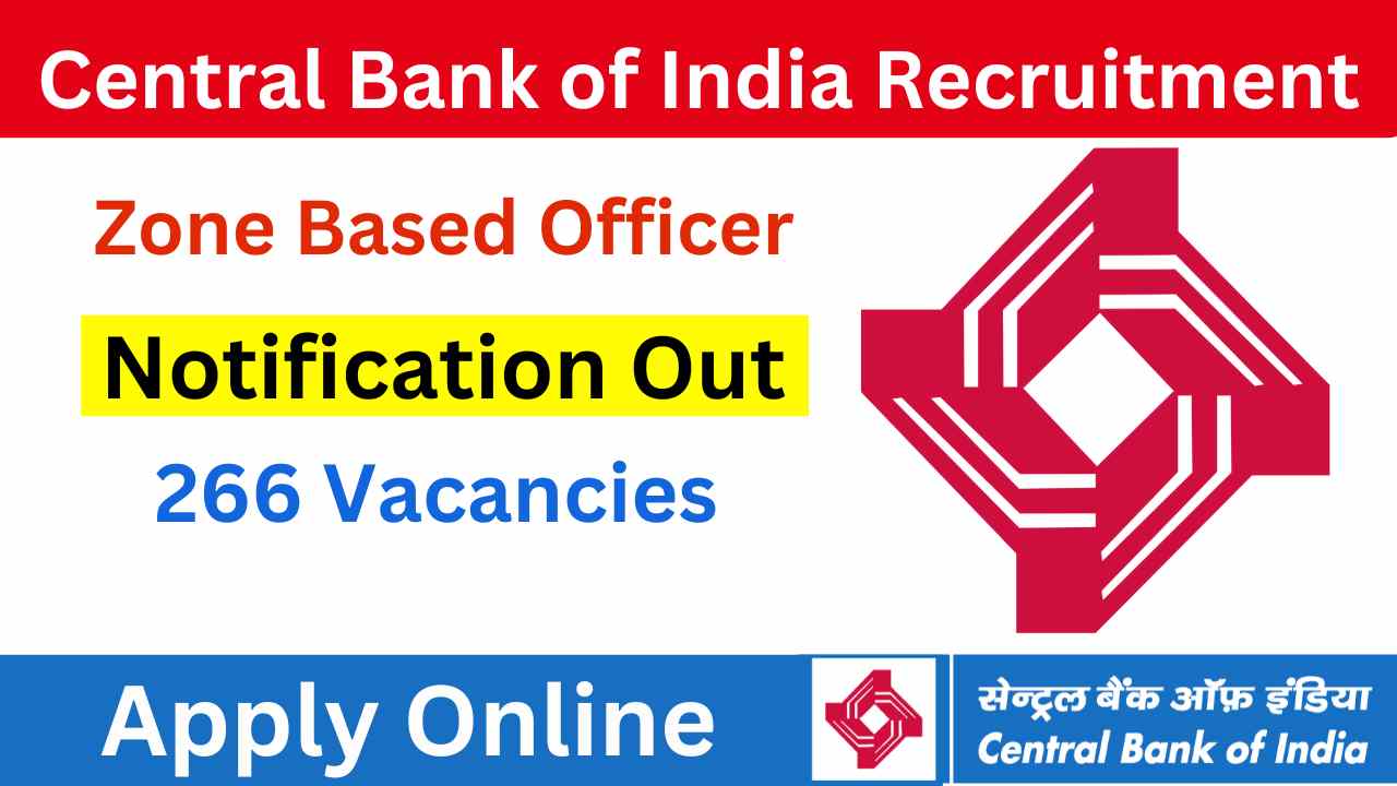 Central Bank of India Zone Based Officer Vacancy