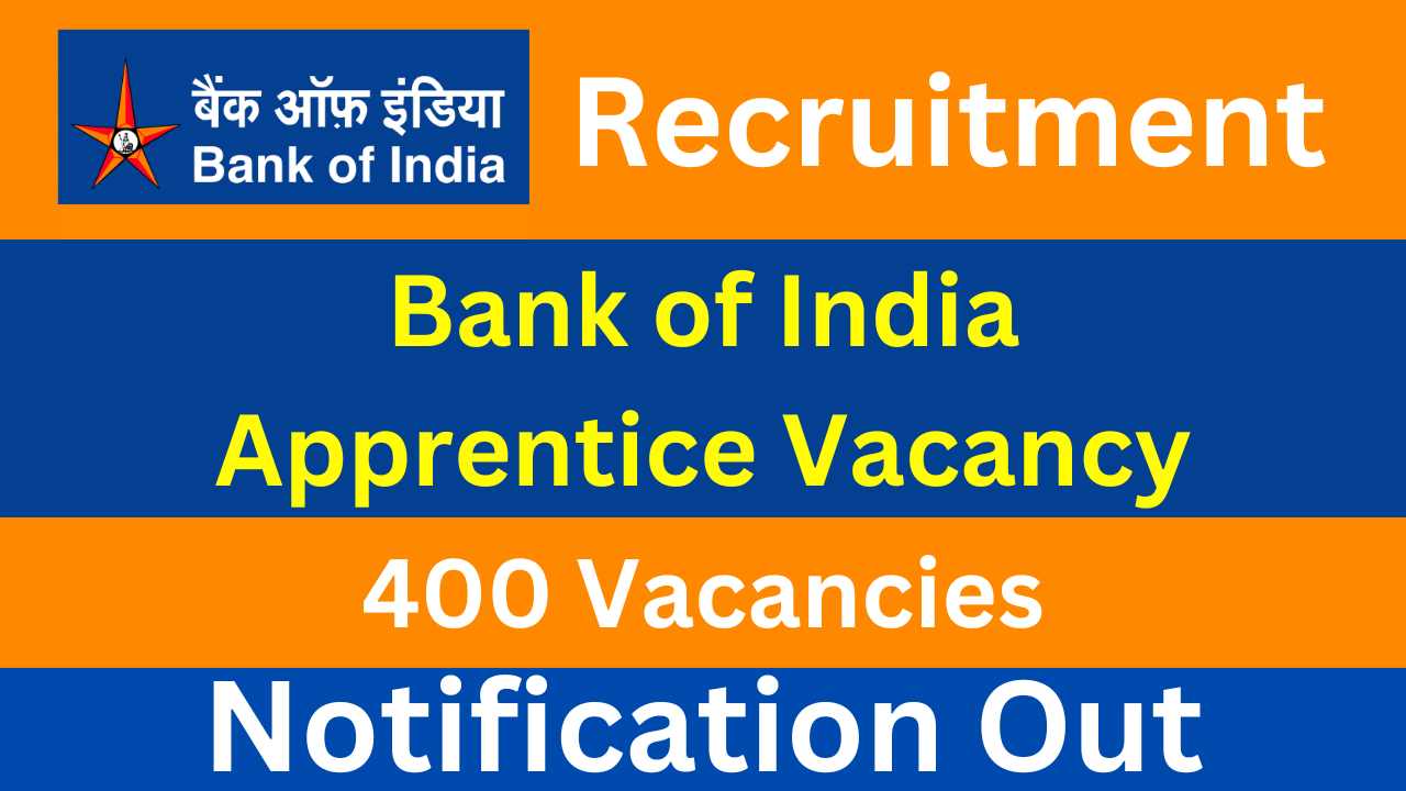 Bank of India Apprentice Vacancy